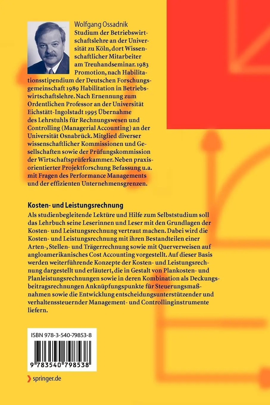 Rückseite: 9783540798538 | Kosten- und Leistungsrechnung | Wolfgang Ossadnik | Taschenbuch | xix