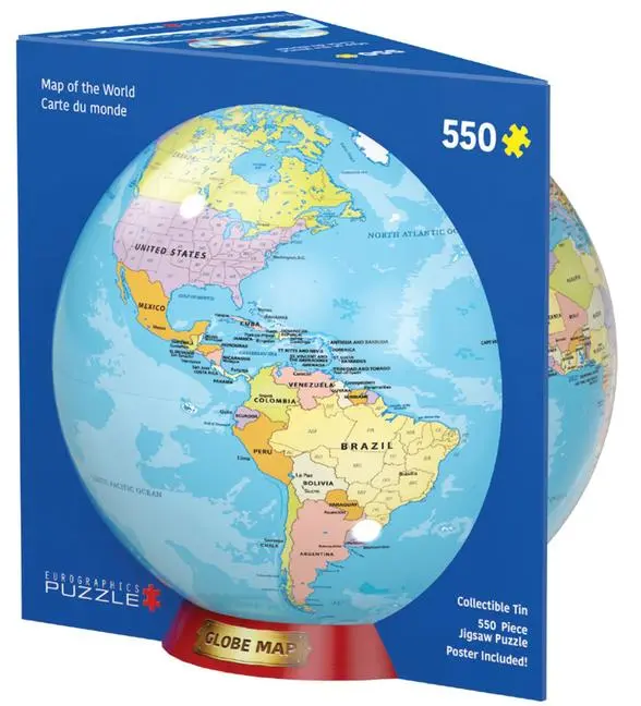 Cover: 628136658638 | Map of the World Tin | Spiel | Englisch | 2024 | Eurographics