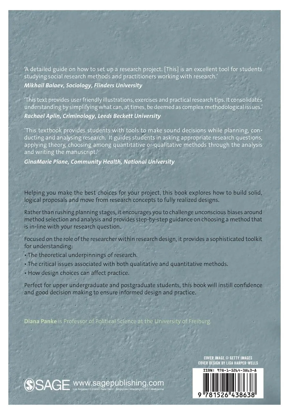 Rückseite: 9781526438638 | Research Design &amp; Method Selection | Diana Panke | Taschenbuch | 2018