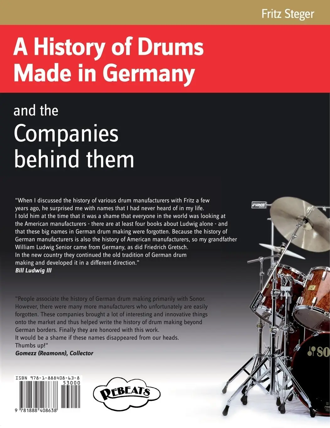 Rückseite: 9781888408638 | A History of Drums Made In Germany | Fritz Steger | Taschenbuch | 2023