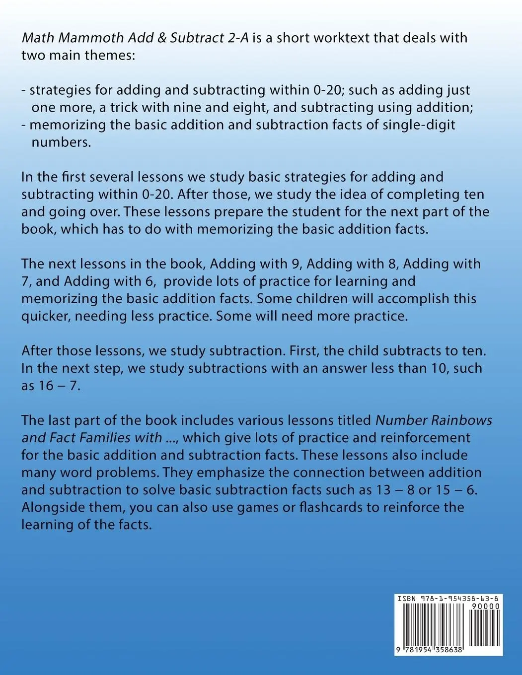 Rückseite: 9781954358638 | Math Mammoth Add &amp; Subtract 2-A | Maria Miller | Taschenbuch | 2024
