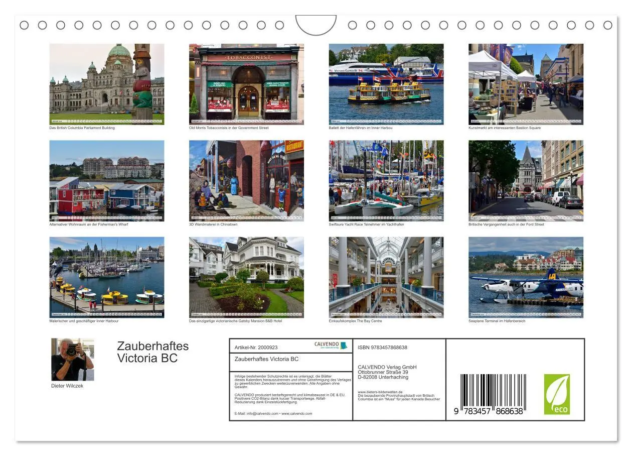 Bild: 9783457868638 | Zauberhaftes Victoria BC (Wandkalender 2026 DIN A4 quer), CALVENDO...
