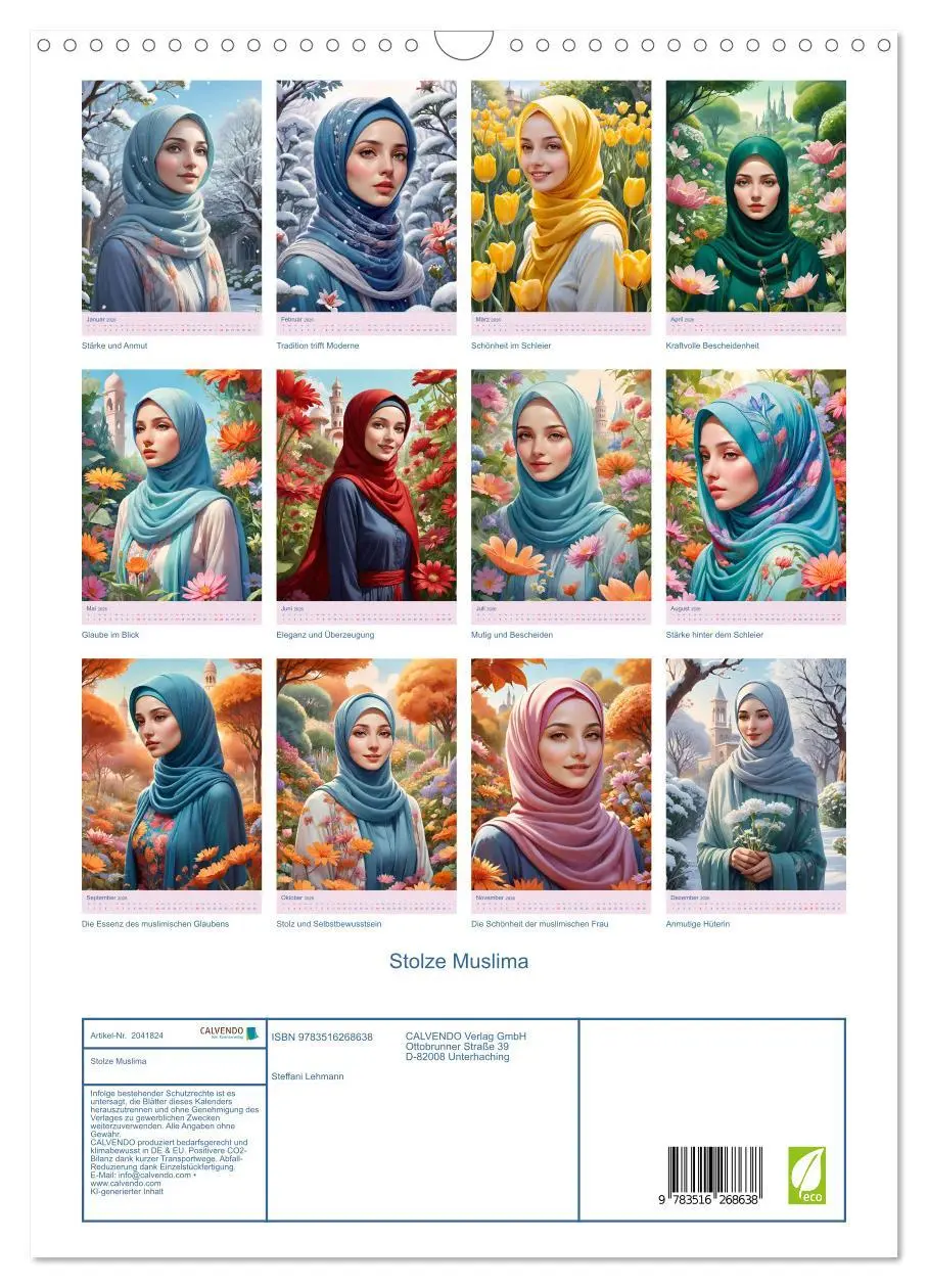 Bild: 9783516268638 | Stolze Muslima (Wandkalender 2026 DIN A3 hoch), CALVENDO...
