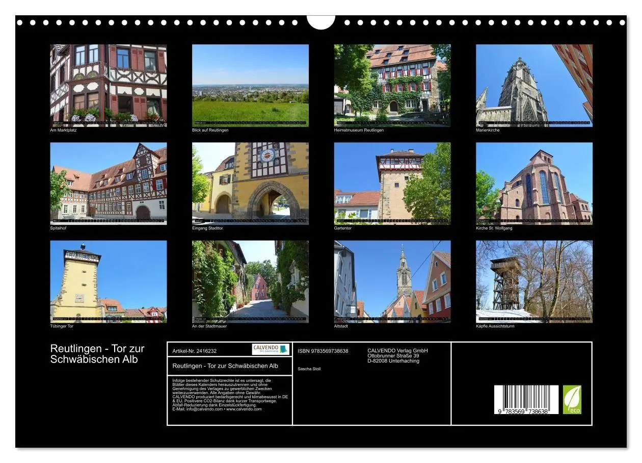 Bild: 9783569738638 | Reutlingen - Tor zur Schwäbischen Alb (Wandkalender 2027 DIN A3...