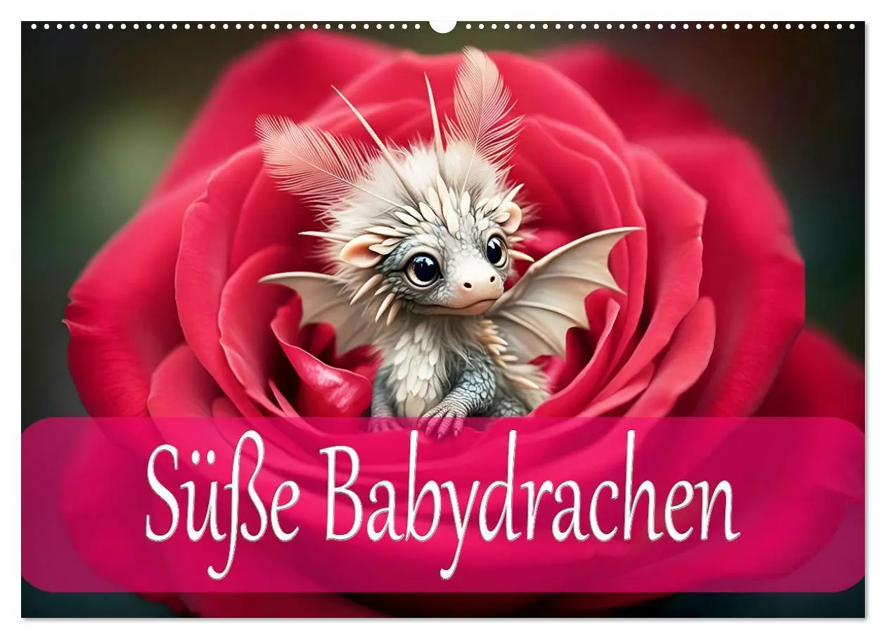 Cover: 9783457308738 | Süße Babydrachen (Wandkalender 2026 DIN A2 quer), CALVENDO...