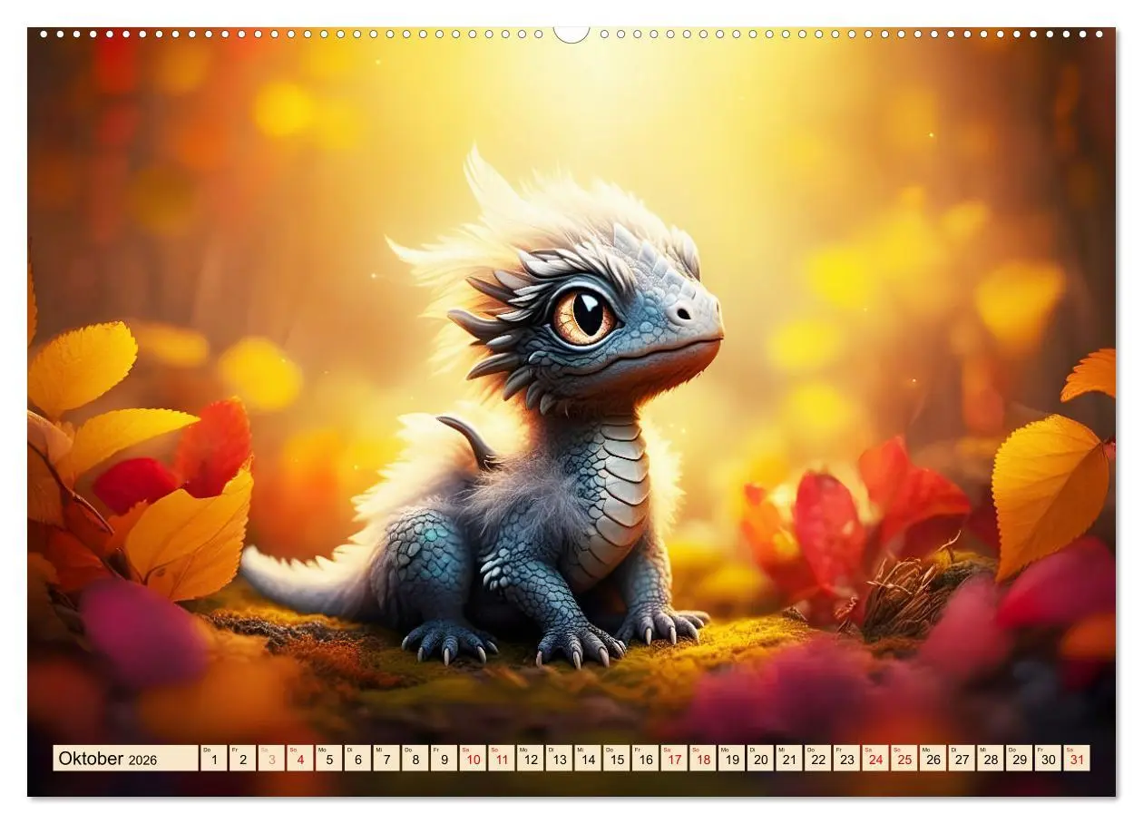 Bild: 9783457308738 | Süße Babydrachen (Wandkalender 2026 DIN A2 quer), CALVENDO...