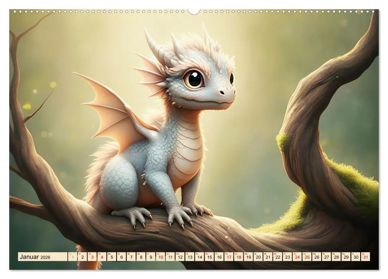 Bild: 9783457308738 | Süße Babydrachen (Wandkalender 2026 DIN A2 quer), CALVENDO...