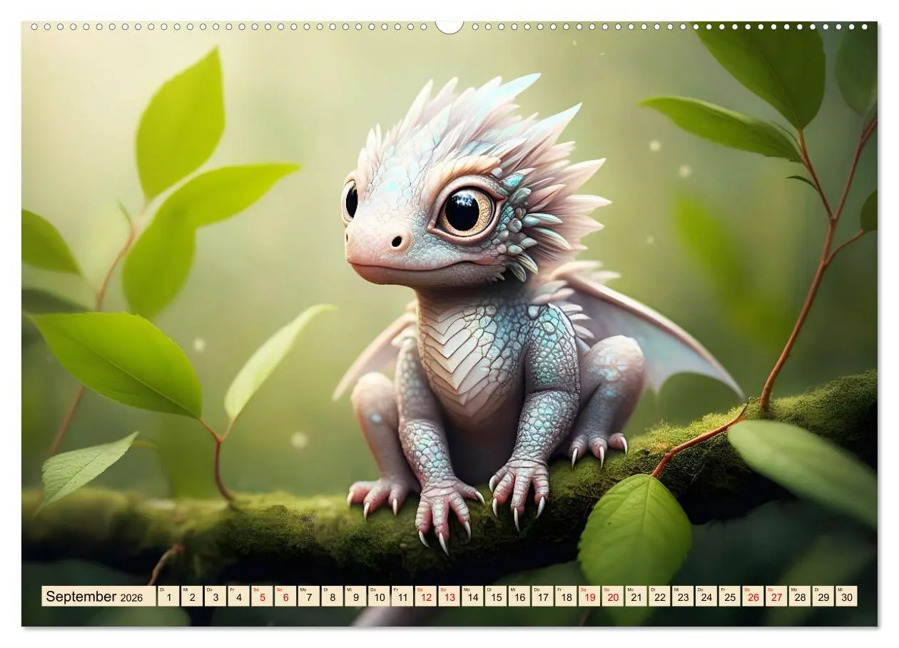 Bild: 9783457308738 | Süße Babydrachen (Wandkalender 2026 DIN A2 quer), CALVENDO...