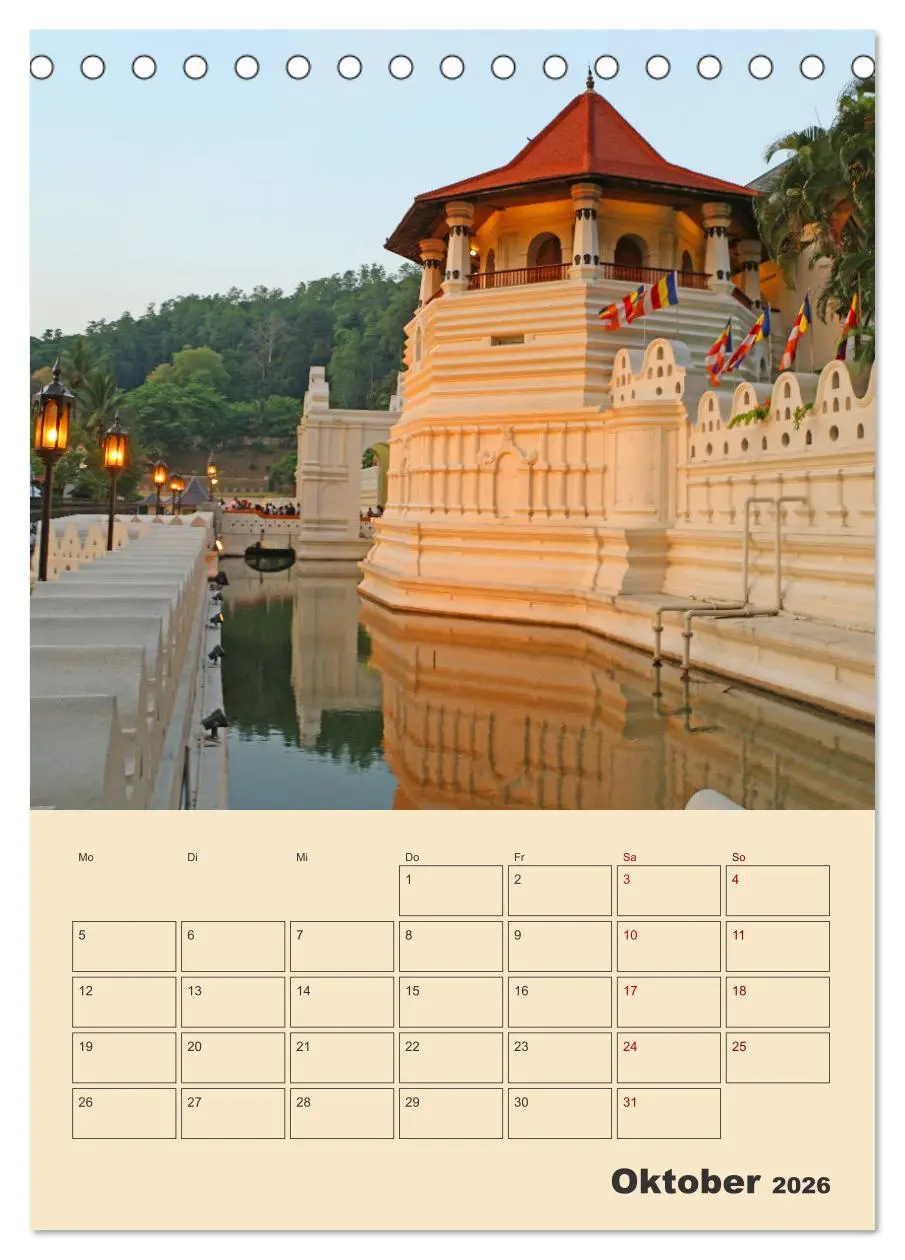 Bild: 9783516328738 | Sri Lanka - Terminplaner (Tischkalender 2026 DIN A5 hoch), CALVENDO...