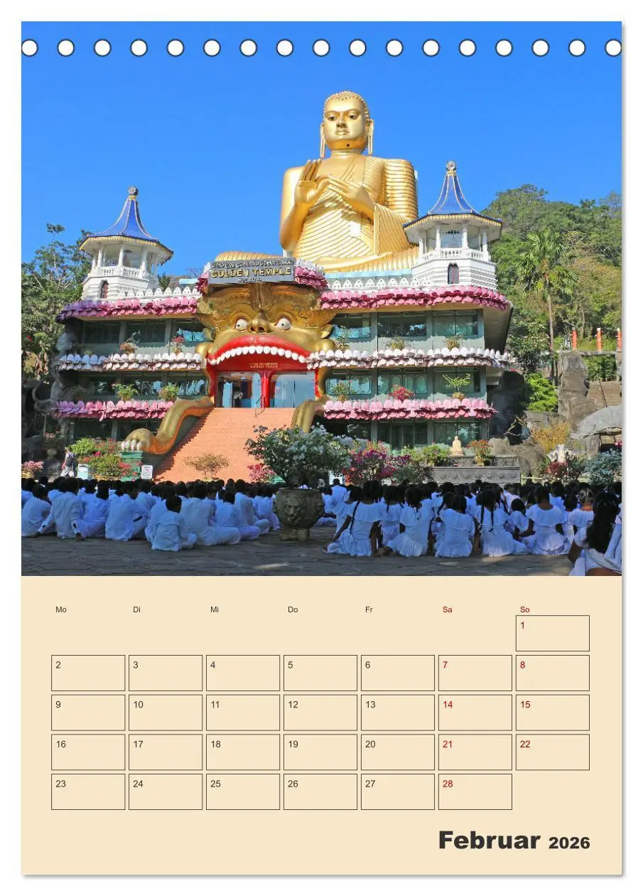 Bild: 9783516328738 | Sri Lanka - Terminplaner (Tischkalender 2026 DIN A5 hoch), CALVENDO...