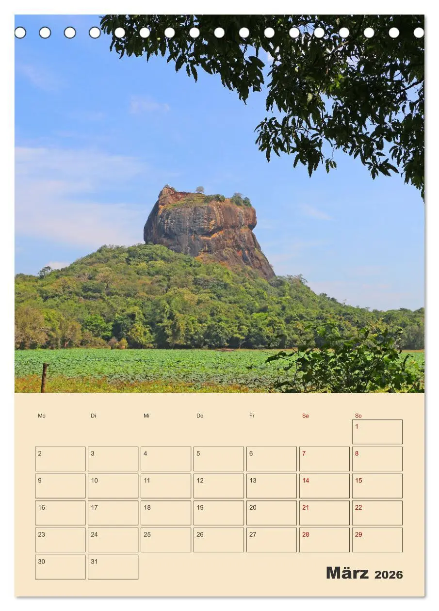 Bild: 9783516328738 | Sri Lanka - Terminplaner (Tischkalender 2026 DIN A5 hoch), CALVENDO...