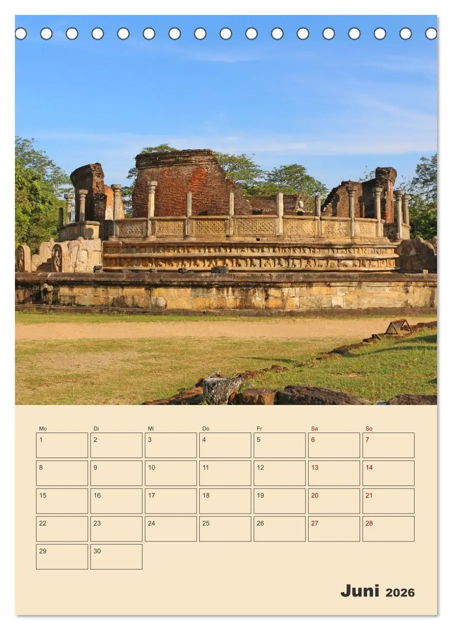 Bild: 9783516328738 | Sri Lanka - Terminplaner (Tischkalender 2026 DIN A5 hoch), CALVENDO...
