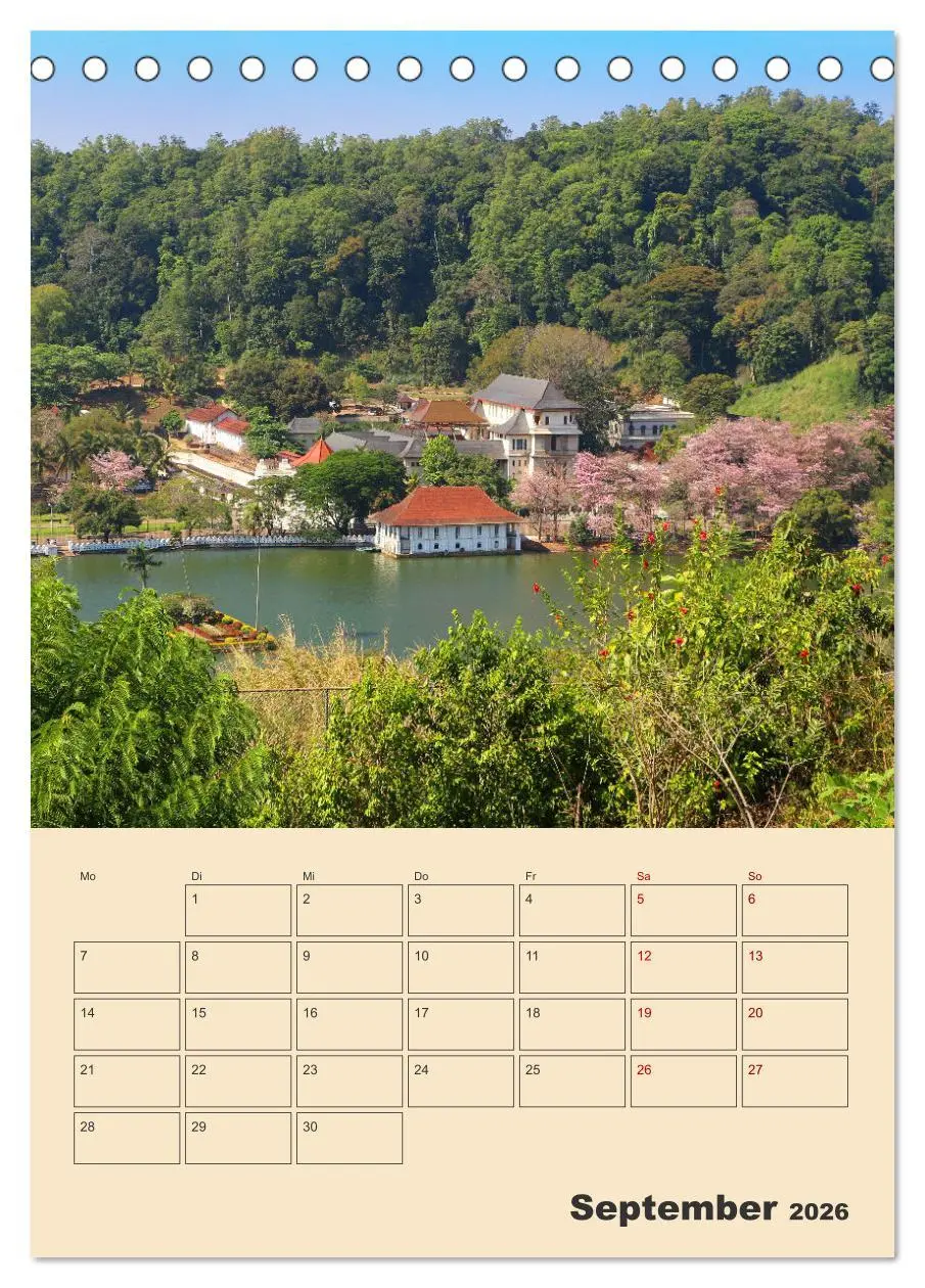Bild: 9783516328738 | Sri Lanka - Terminplaner (Tischkalender 2026 DIN A5 hoch), CALVENDO...