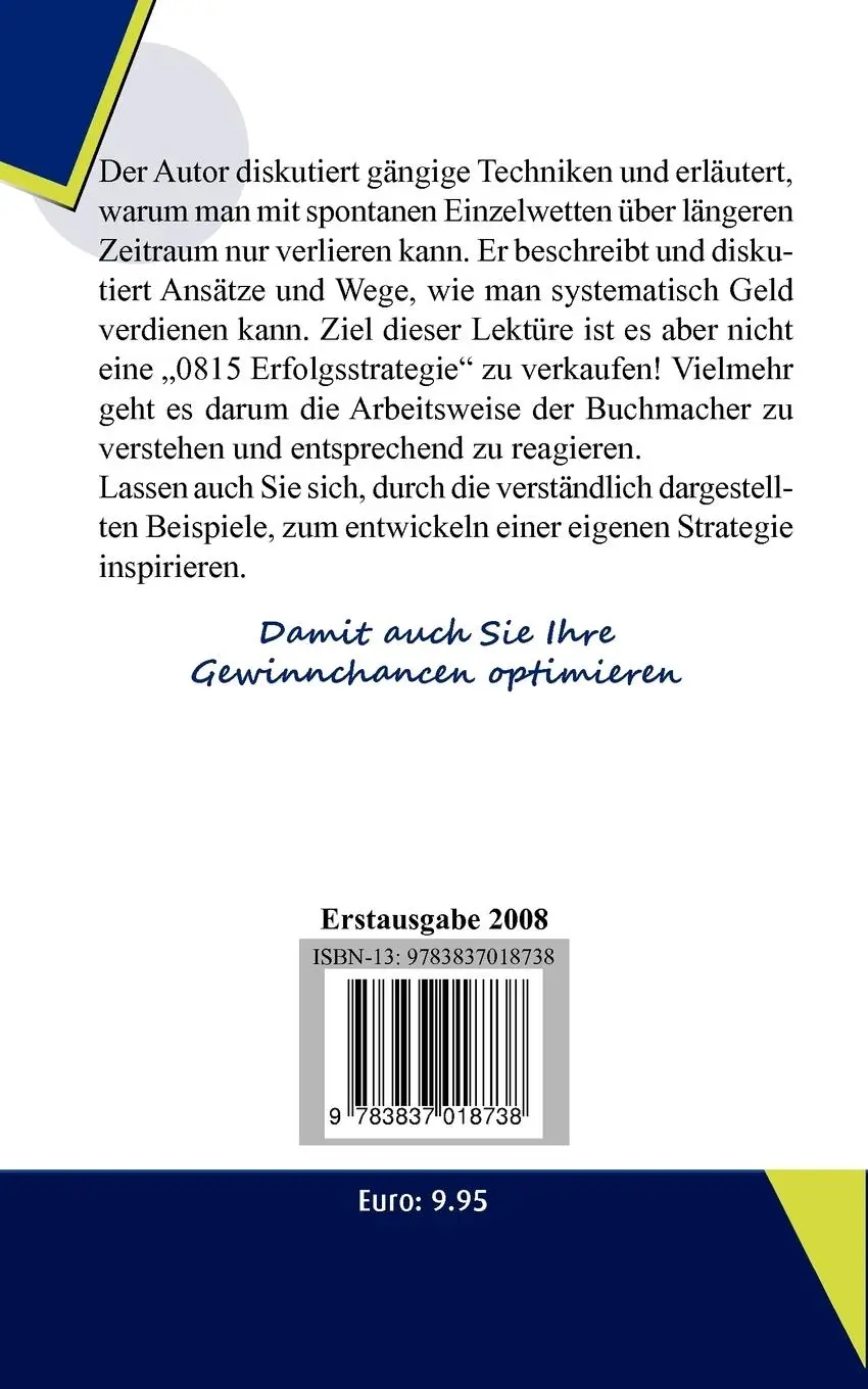 Rückseite: 9783837018738 | Wetten - dass auch Sie gewinnen | Baumanlli Urs | Taschenbuch | 68 S.