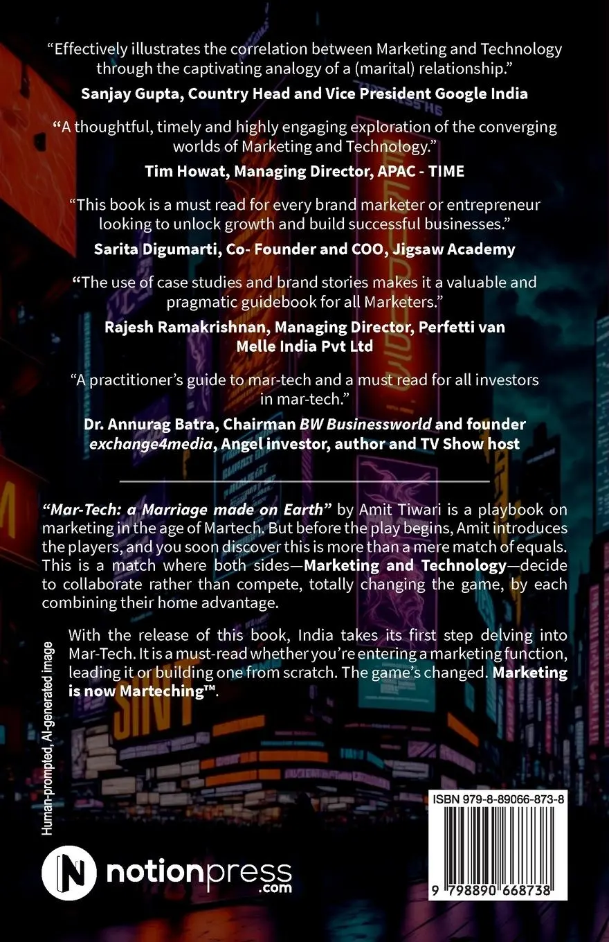 Rückseite: 9798890668738 | Mar-Tech | A Marriage Made on Earth | Amit Tiwari | Taschenbuch | 2024