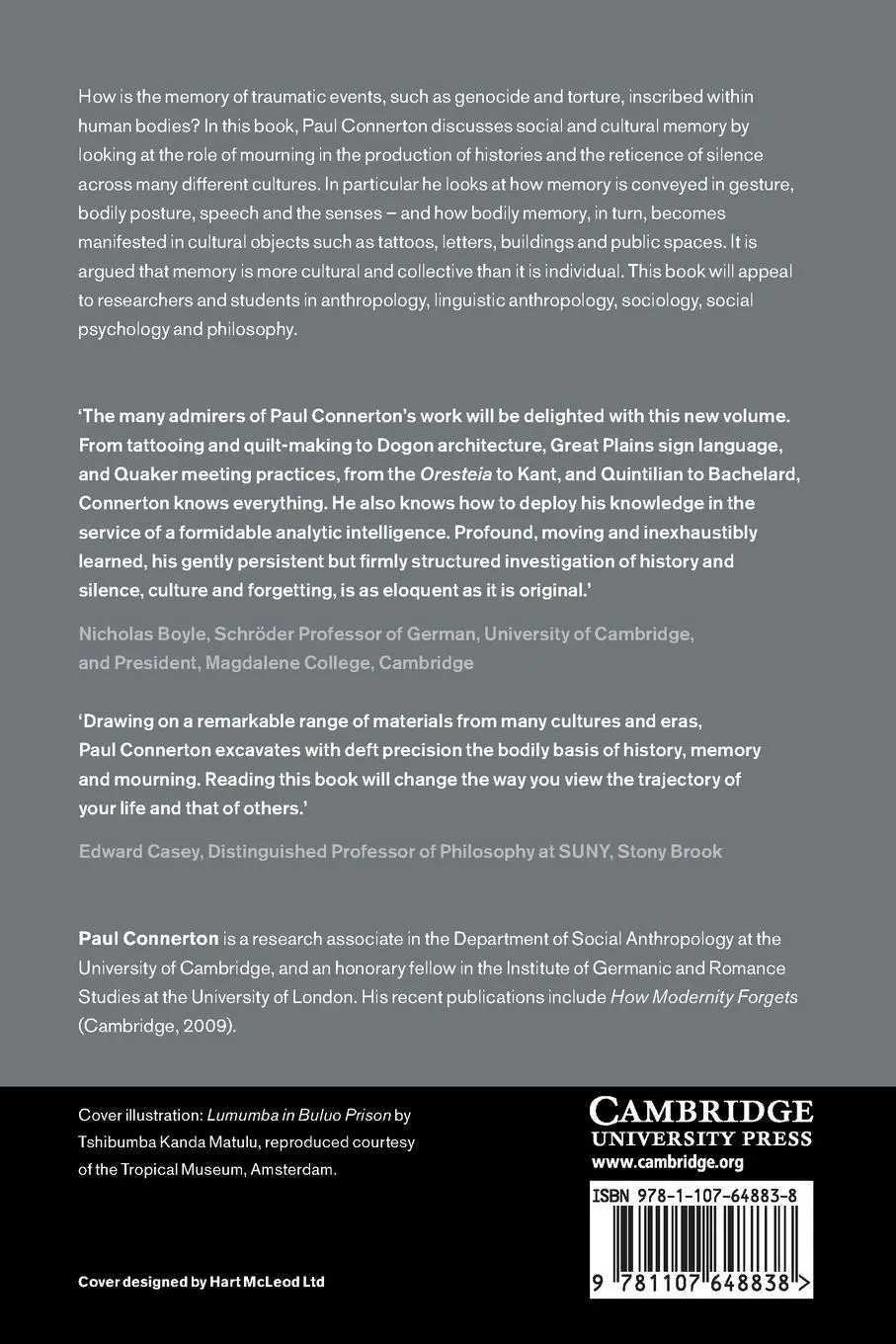 Rückseite: 9781107648838 | The Spirit of Mourning | Paul Connerton | Taschenbuch | Englisch