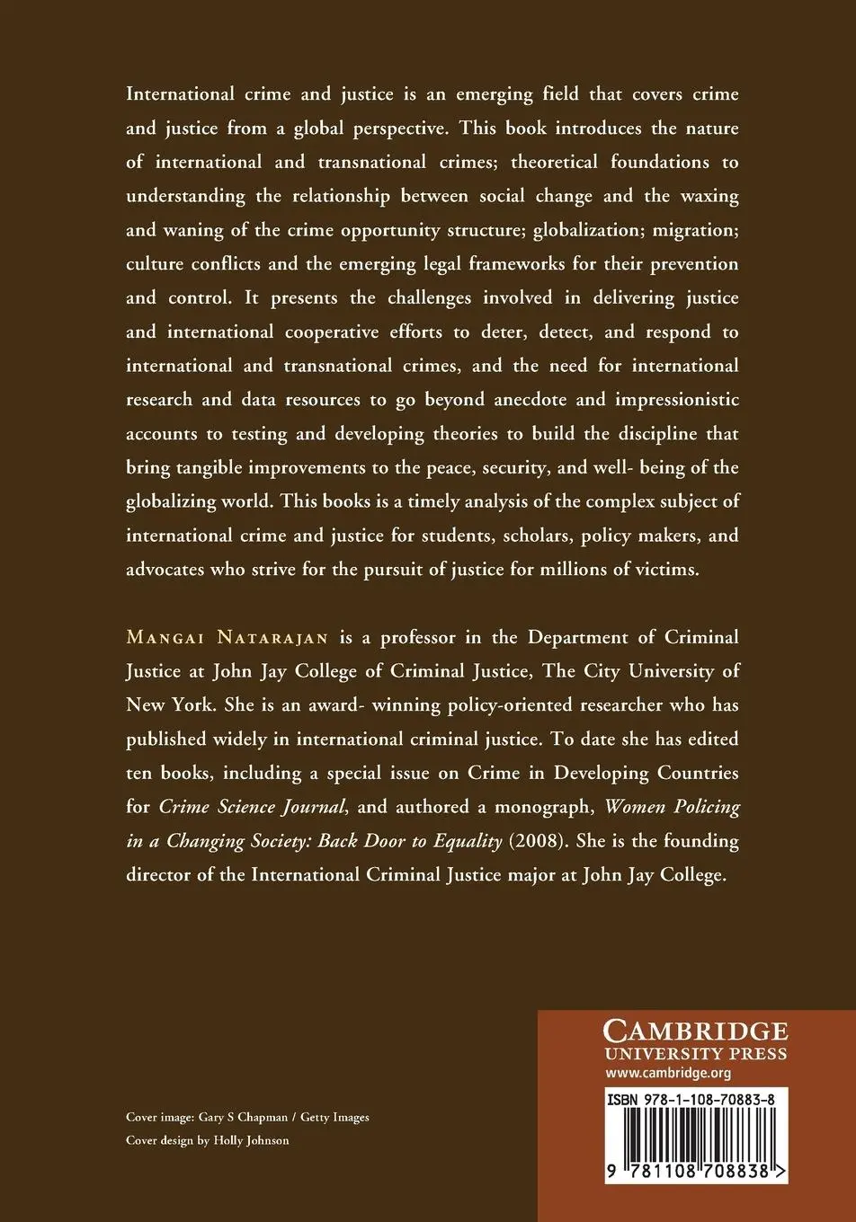Rückseite: 9781108708838 | International and Transnational Crime and Justice | Mangai Natarajan