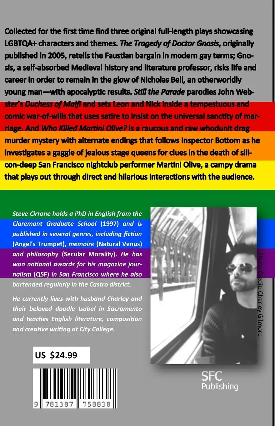 Rückseite: 9781387758838 | Three Queer Plays | Tragedy--Satire--Mystery | Steve Cirrone | Buch