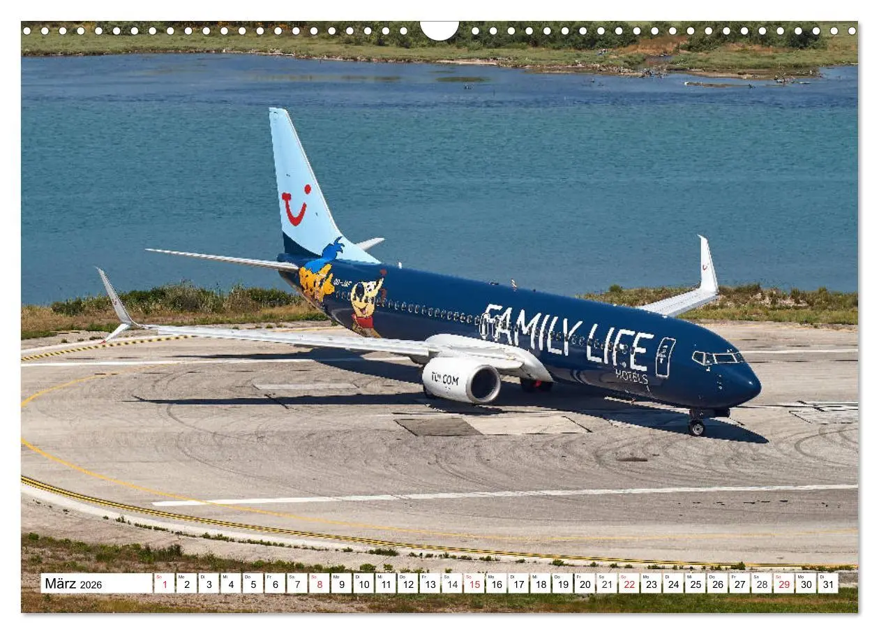 Bild: 9783457778838 | Flugzeuge auf Korfu (Wandkalender 2026 DIN A3 quer), CALVENDO...