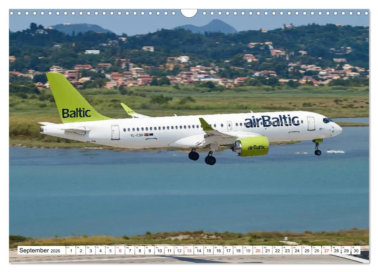 Bild: 9783457778838 | Flugzeuge auf Korfu (Wandkalender 2026 DIN A3 quer), CALVENDO...