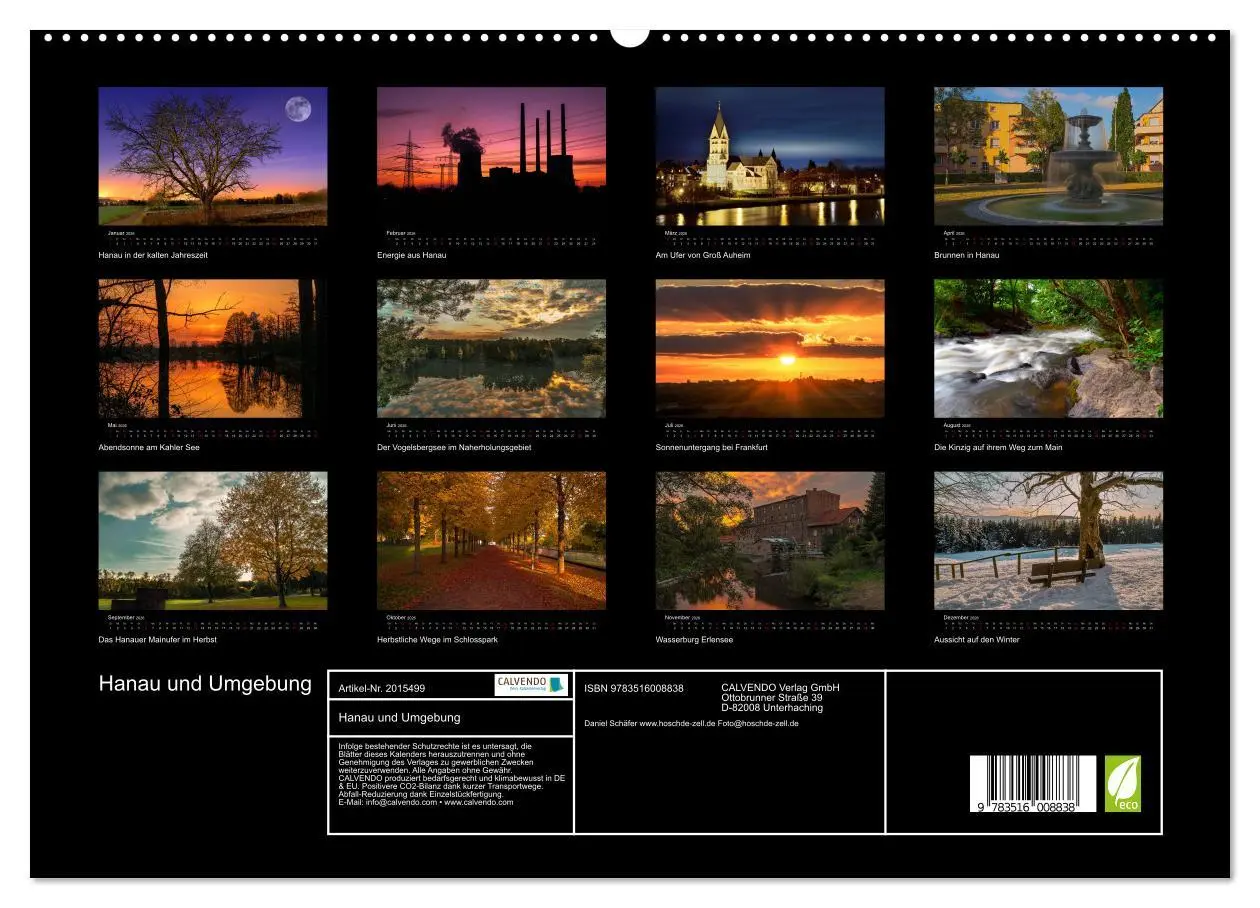 Bild: 9783516008838 | Hanau und Umgebung (hochwertiger Premium Wandkalender 2026 DIN A2...