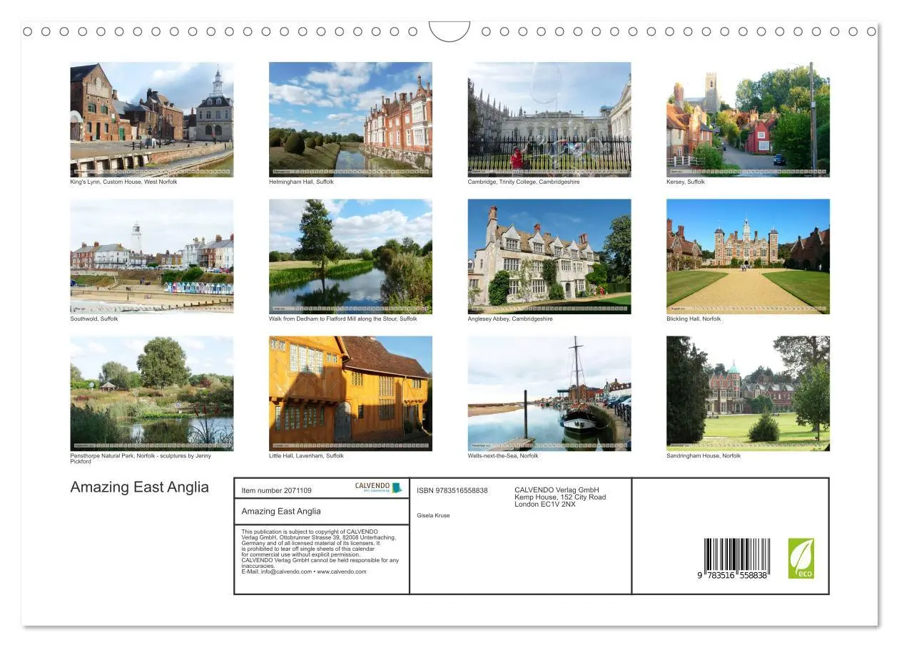 Bild: 9783516558838 | Amazing East Anglia (Wall Calendar 2026 DIN A3 landscape), CALVENDO...