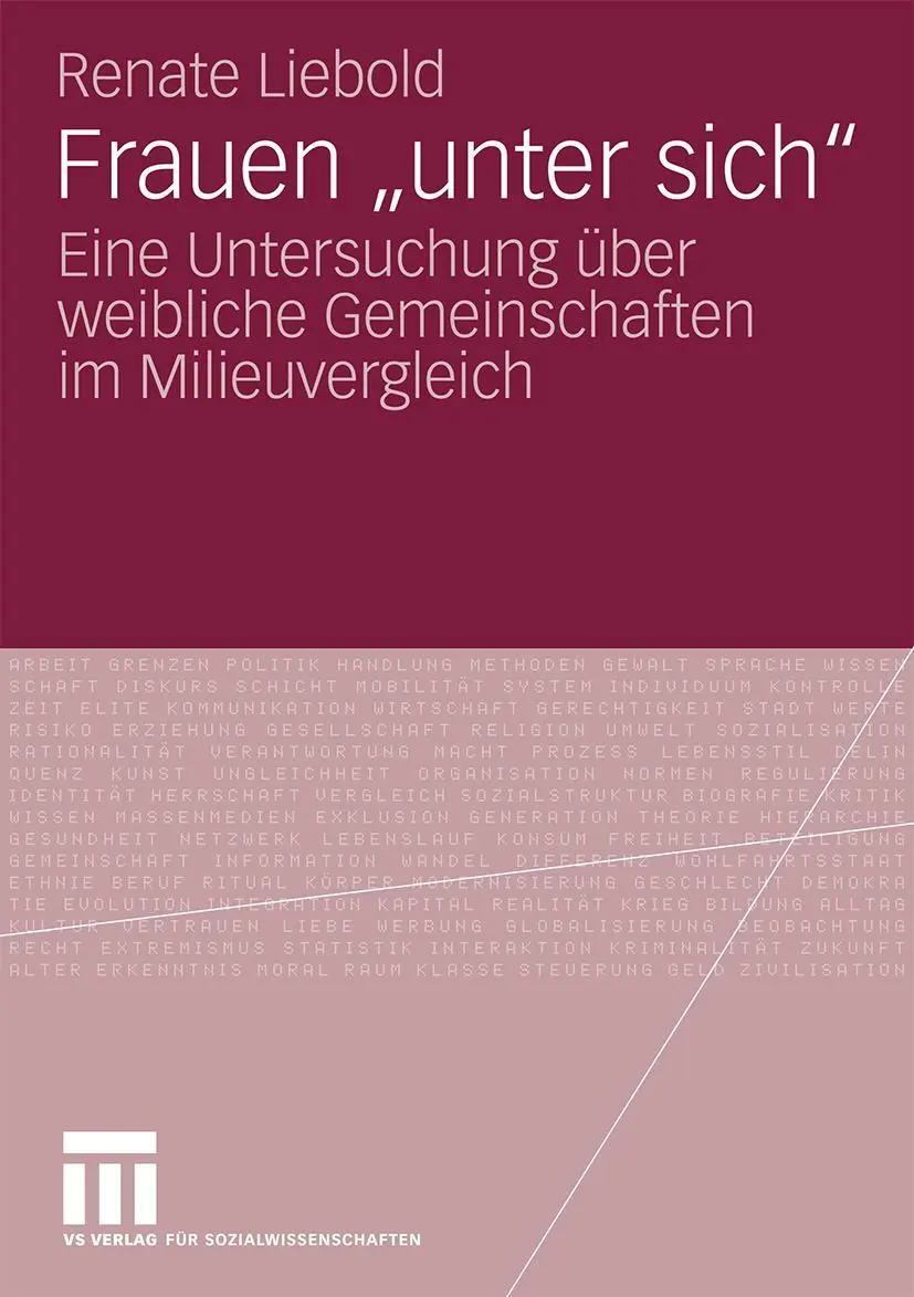 Cover: 9783531168838 | Frauen "unter sich" | Renate Liebold | Taschenbuch | 261 S. | Deutsch