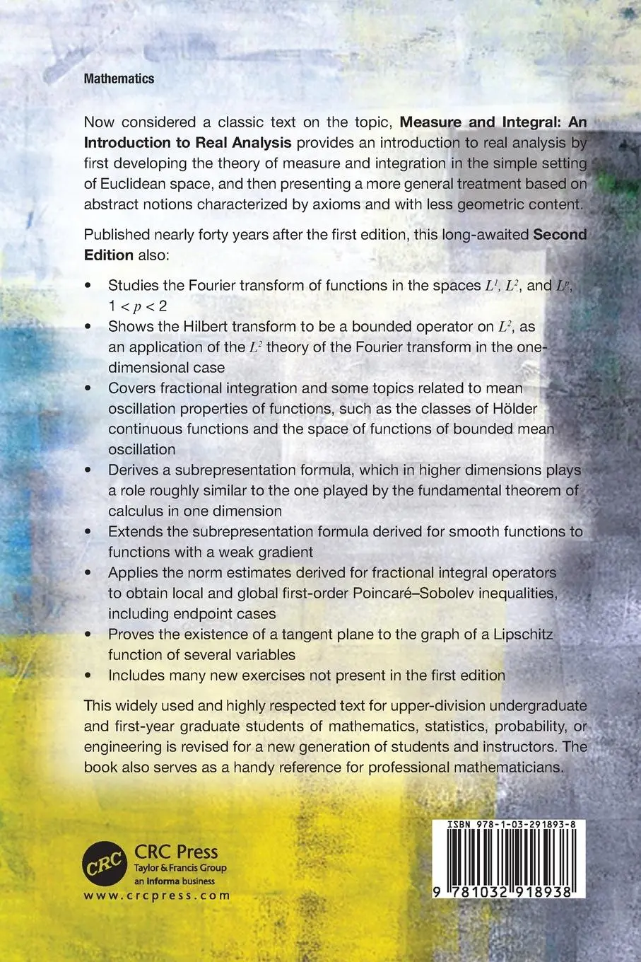Rückseite: 9781032918938 | Measure and Integral | Richard L Wheeden | Taschenbuch | Englisch