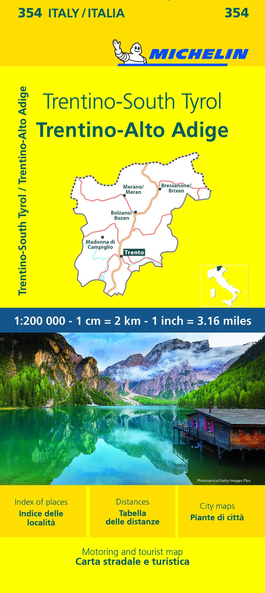 Bild: 9782067258938 | Michelin Trentino - Südtirol | Straßen- und Tourismuskarte 1:200.000