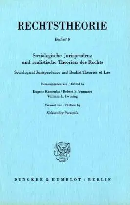 Cover: 9783428058938 | Soziologische Jurisprudenz und realistische Theorien des Rechts /...