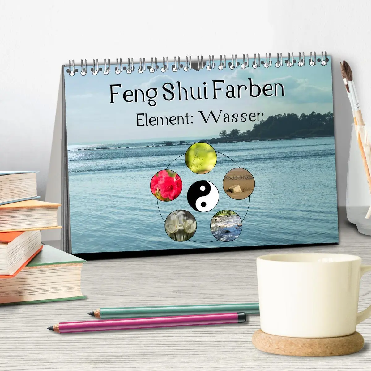 Bild: 9783457908938 | Feng Shui Farben - Element Wasser (Tischkalender 2026 DIN A5 quer),...