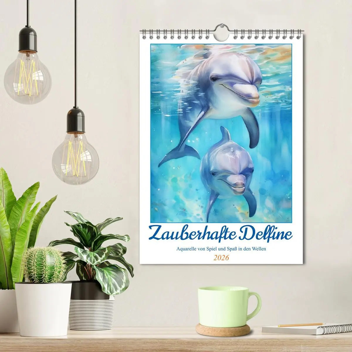 Bild: 9783516308938 | Zauberhafte Delfine. Aquarelle von Spiel und Spaß in den Wellen...