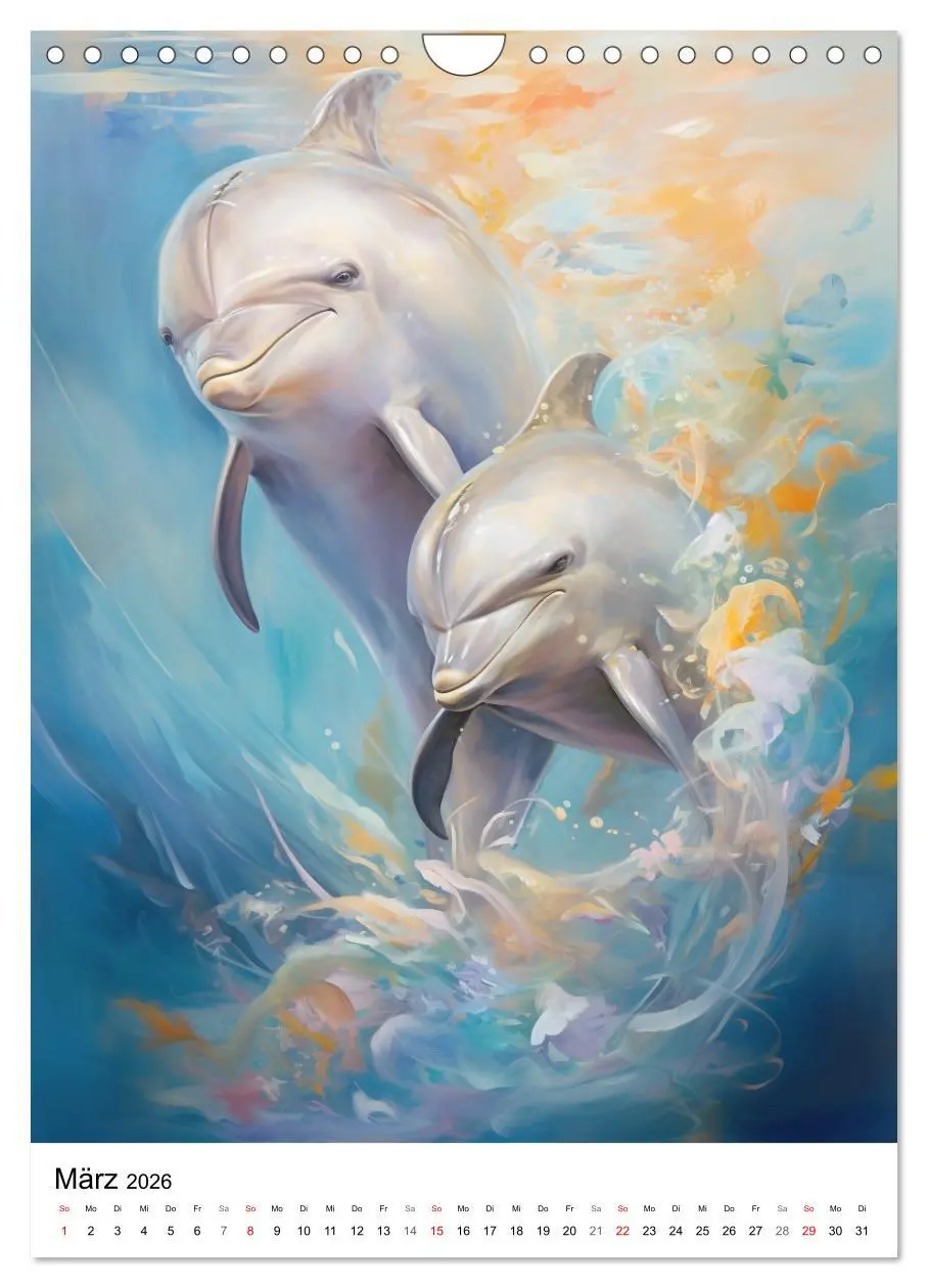Bild: 9783516308938 | Zauberhafte Delfine. Aquarelle von Spiel und Spaß in den Wellen...