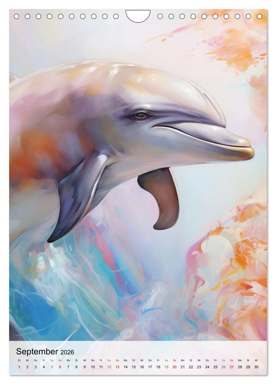 Bild: 9783516308938 | Zauberhafte Delfine. Aquarelle von Spiel und Spaß in den Wellen...
