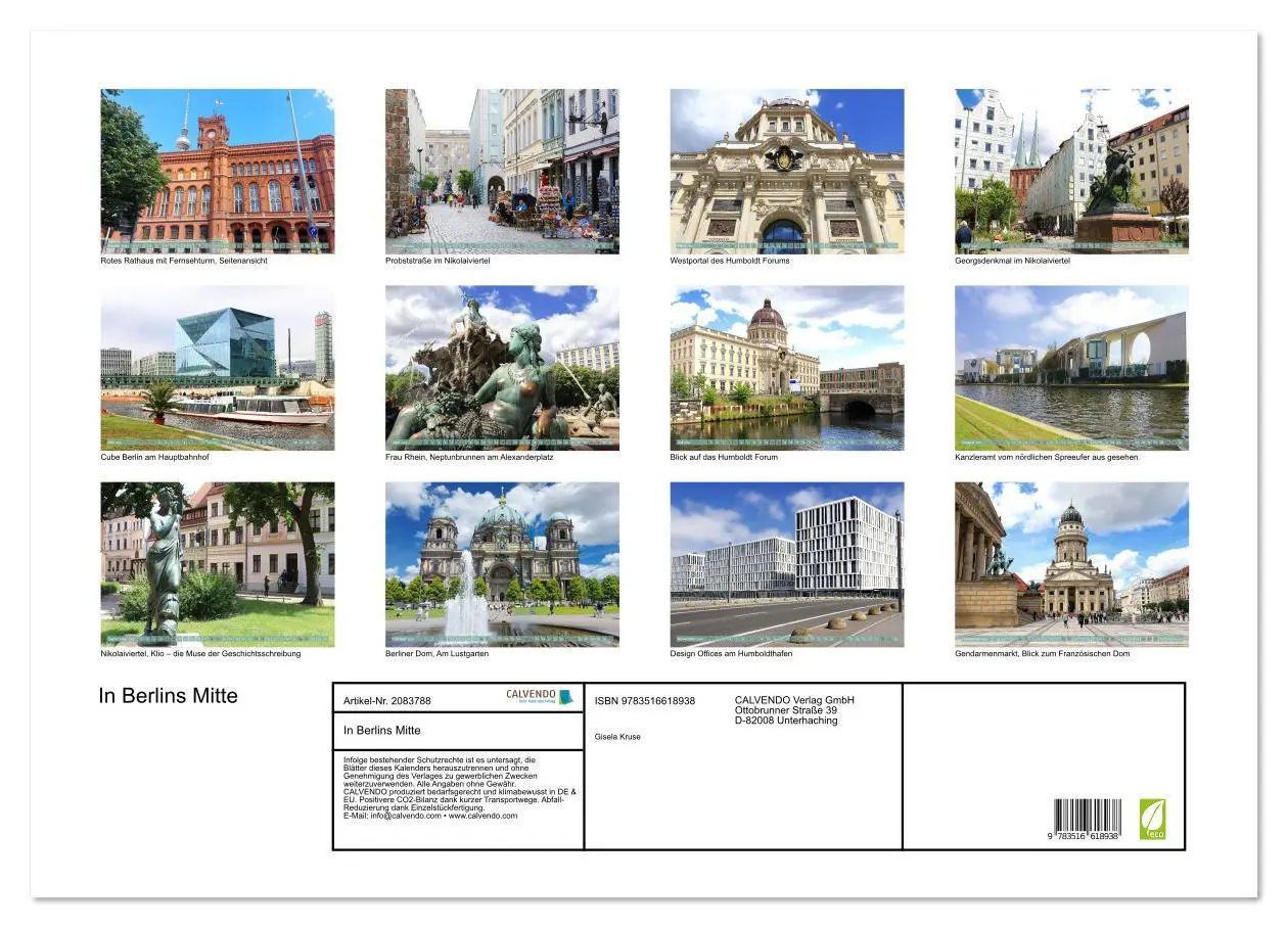 Bild: 9783516618938 | In Berlins Mitte (Wandkalender 2026 DIN A2 quer), CALVENDO...