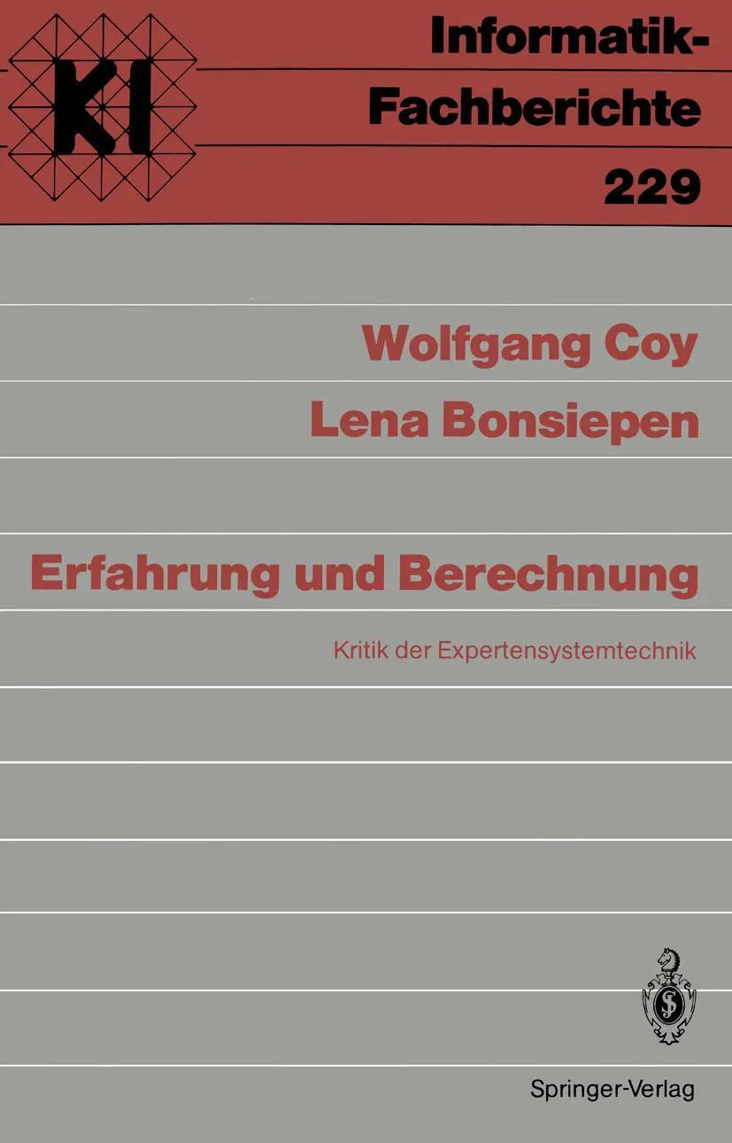 Cover: 9783540518938 | Erfahrung und Berechnung | Kritik der Expertensystemtechnik | Buch