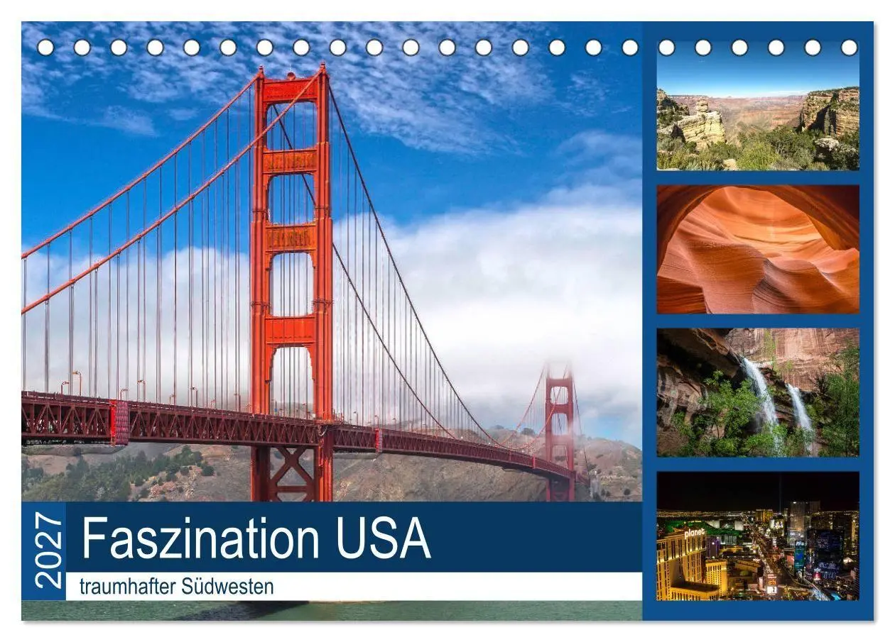 Faszination USA - traumhafter Südwesten (Tischkalender 2027 DIN A5 quer), CALVENDO Monatskalender
