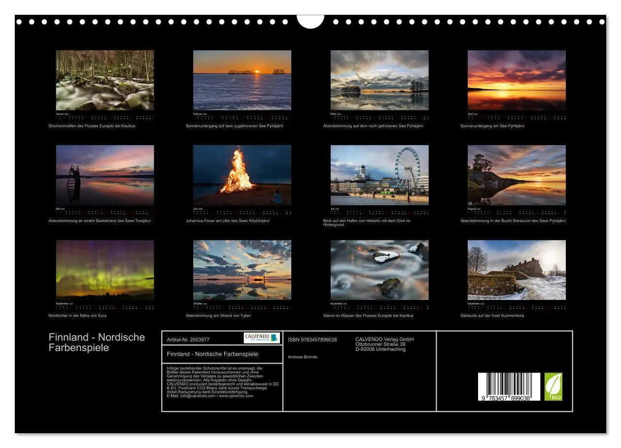 Bild: 9783457899038 | Finnland - Nordische Farbenspiele (Wandkalender 2026 DIN A3 quer),...