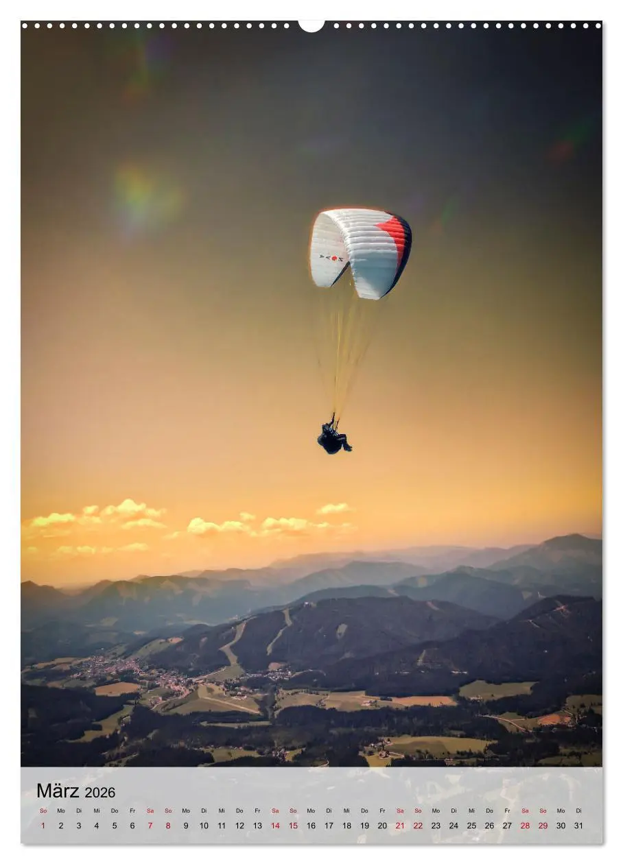 Bild: 9783516369038 | Paragliding - einfach Spaß (Wandkalender 2026 DIN A2 hoch),...