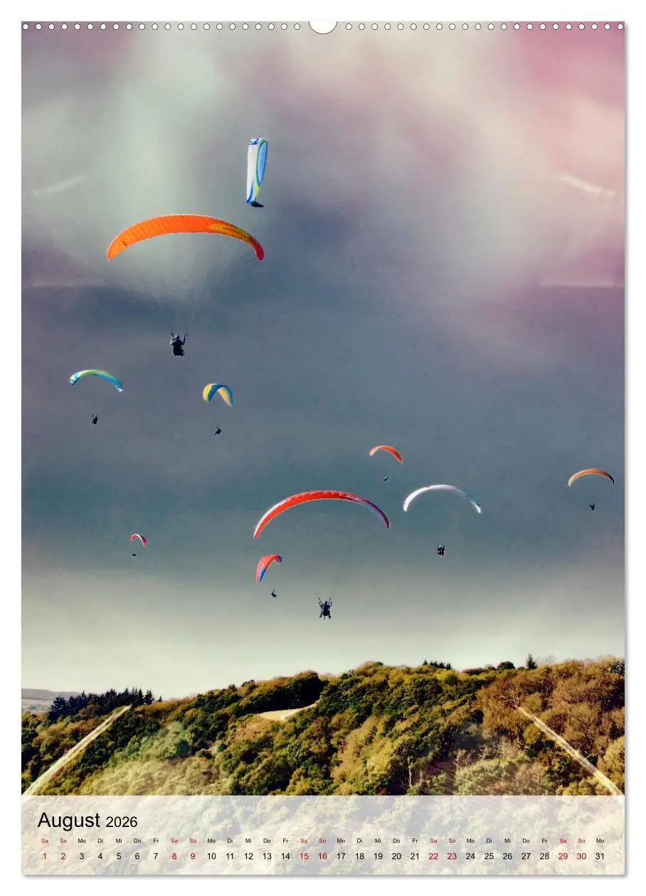 Bild: 9783516369038 | Paragliding - einfach Spaß (Wandkalender 2026 DIN A2 hoch),...