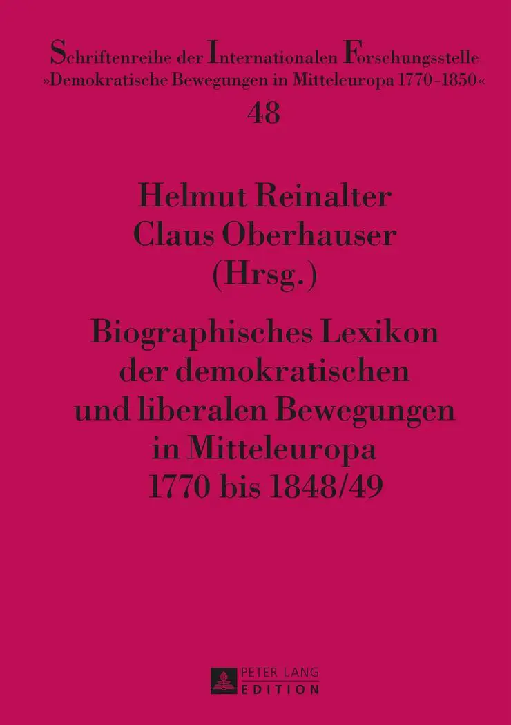Cover: 9783631659038 | Biographisches Lexikon der demokratischen und liberalen Bewegungen...