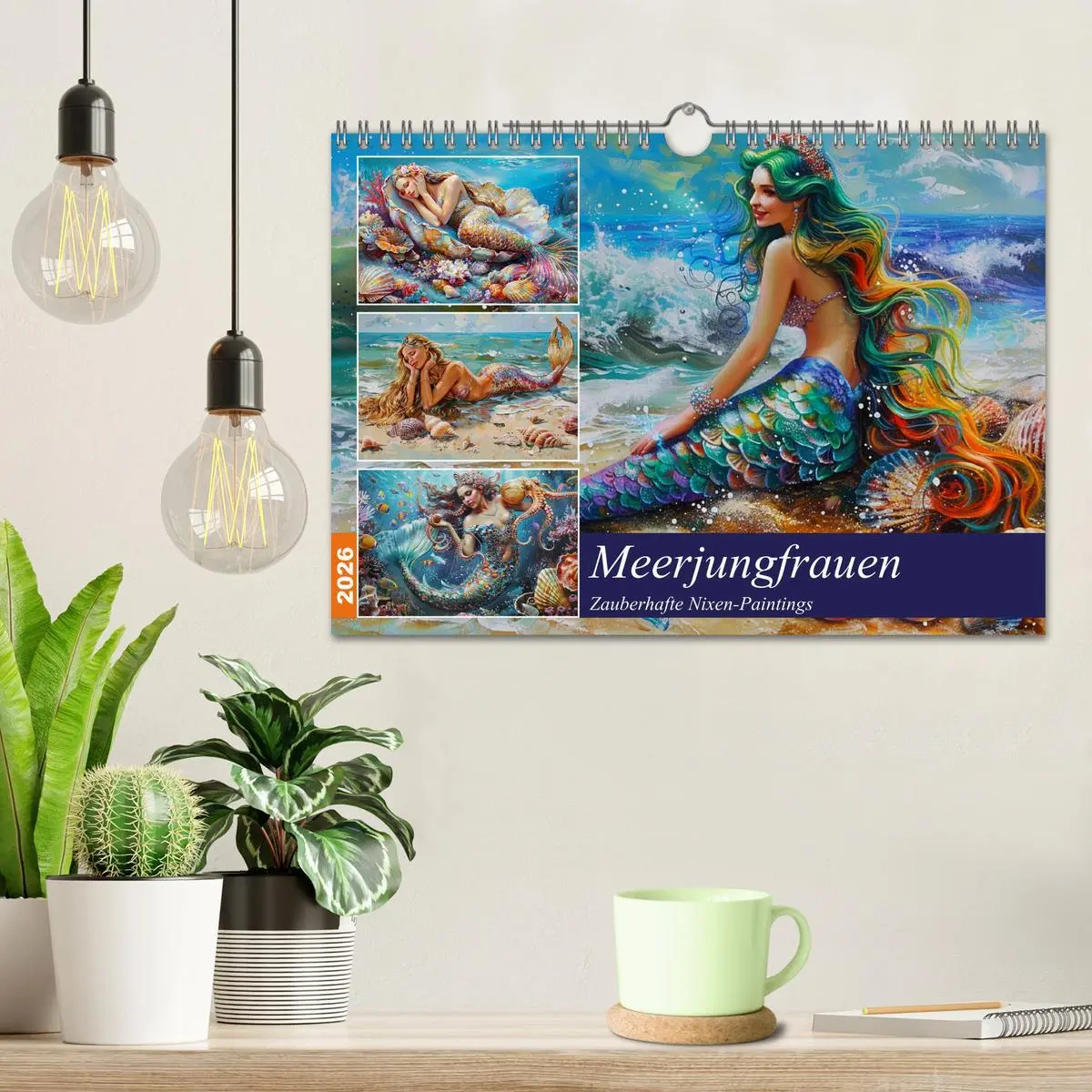 Bild: 9783457339138 | Meerjungfrauen. Zauberhafte Nixen-Paintings (Wandkalender 2026 DIN...