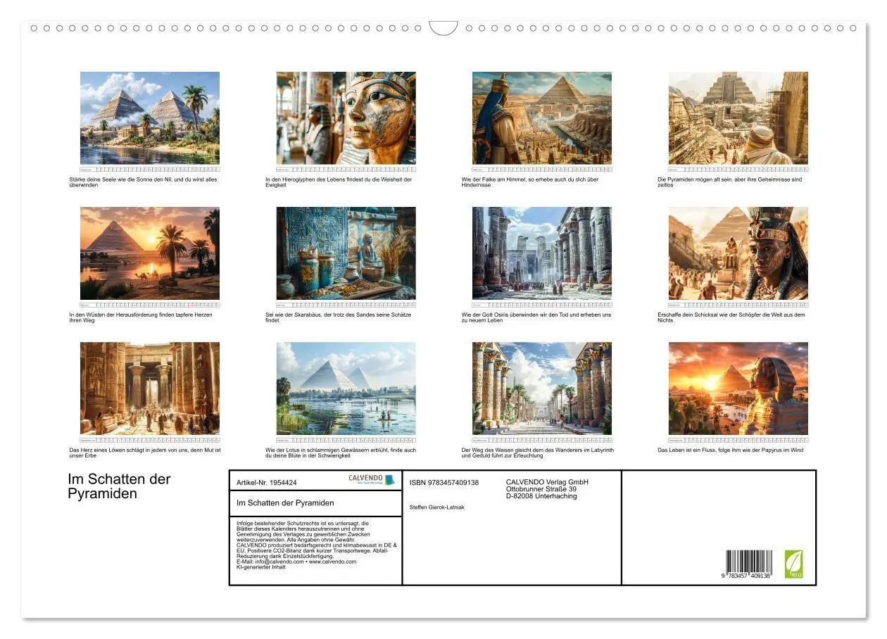 Bild: 9783457409138 | Im Schatten der Pyramiden (Wandkalender 2026 DIN A2 quer), CALVENDO...