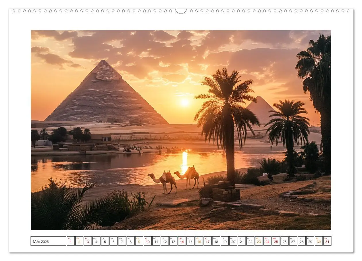 Bild: 9783457409138 | Im Schatten der Pyramiden (Wandkalender 2026 DIN A2 quer), CALVENDO...