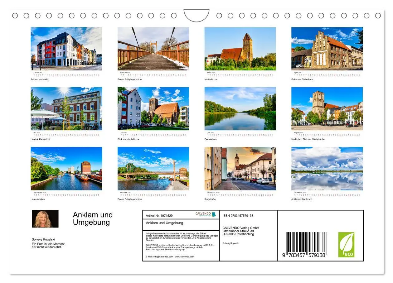 Bild: 9783457579138 | Anklam und Umgebung (Wandkalender 2026 DIN A4 quer), CALVENDO...