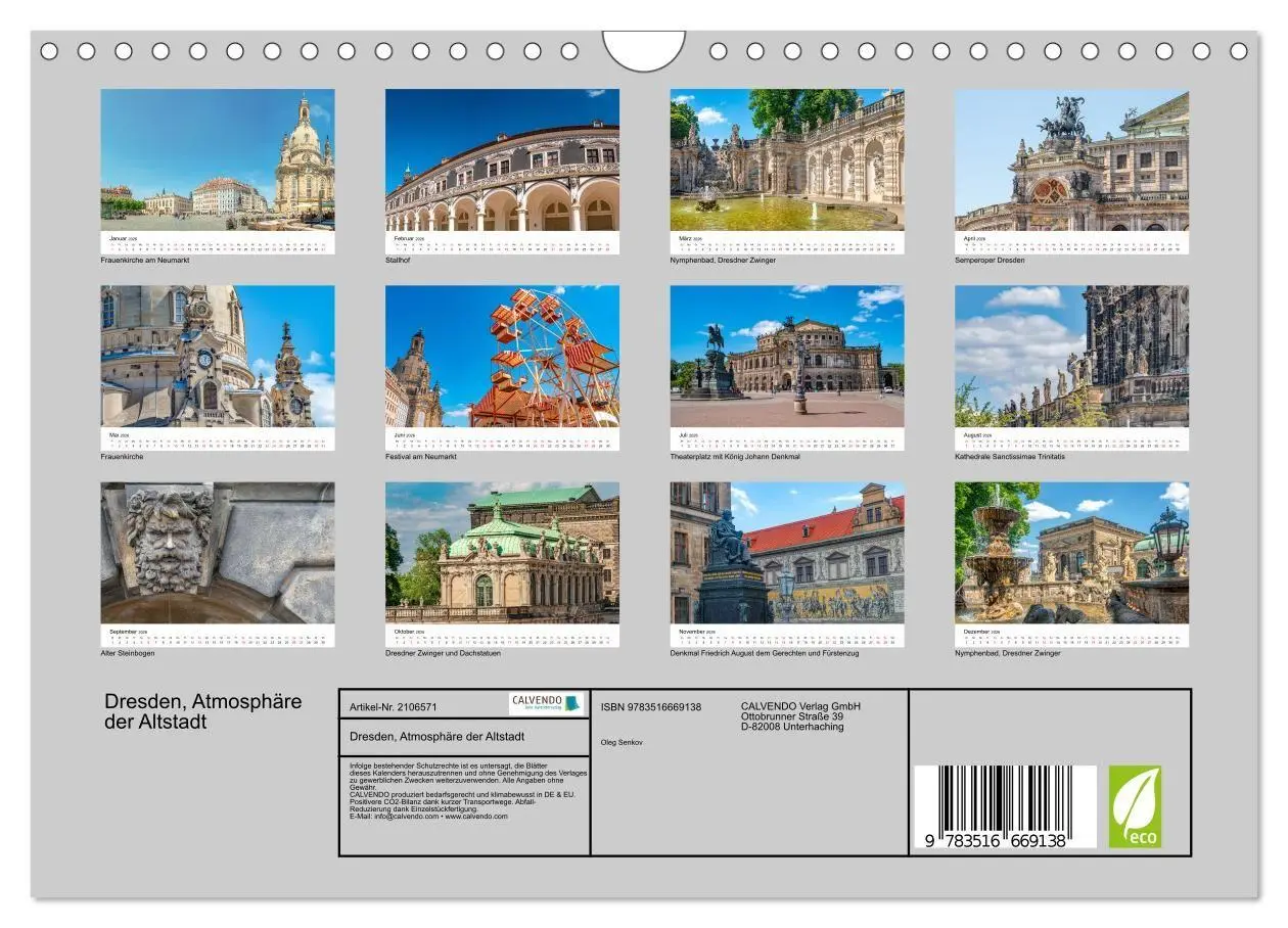 Bild: 9783516669138 | Dresden, Atmosphäre der Altstadt (Wandkalender 2026 DIN A4 quer),...