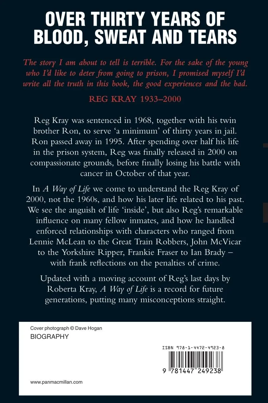 Rückseite: 9781447249238 | A Way of Life | His Final Word | Reginald Kray | Taschenbuch | 2013