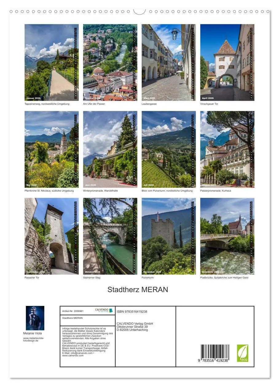 Bild: 9783516419238 | Stadtherz MERAN (hochwertiger Premium Wandkalender 2026 DIN A2...