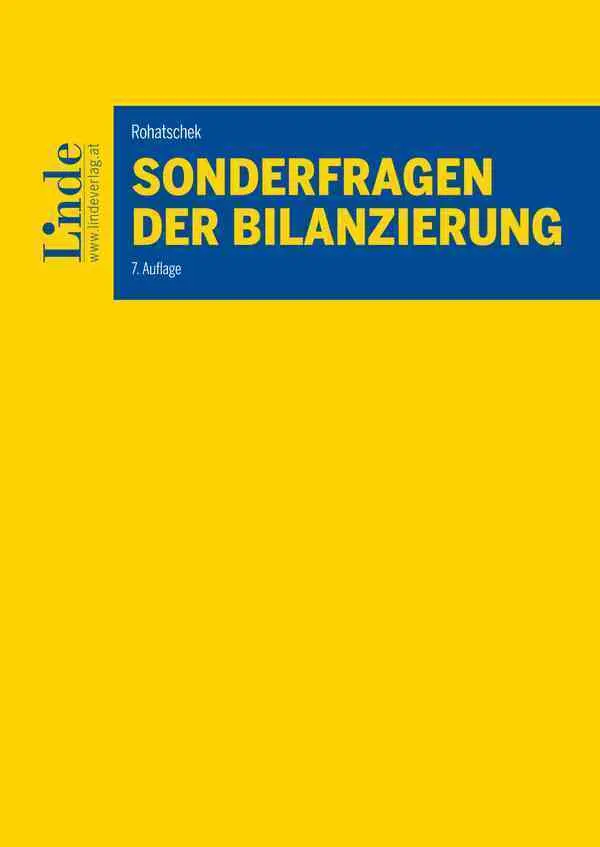 Cover: 9783707349238 | Sonderfragen der Bilanzierung | Roman Rohatschek | Taschenbuch | 2025