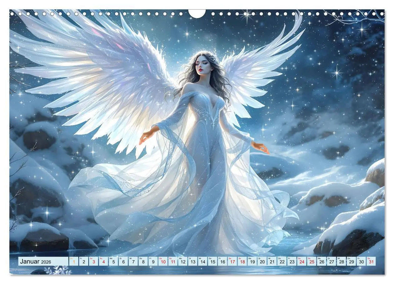 Bild: 9783457249338 | Engel und Wasser - Ein Band der Anmut (Wandkalender 2026 DIN A3...